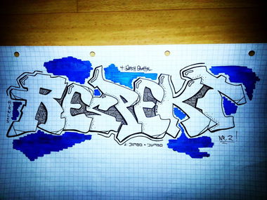 Graffiti Sketch - Photo by STEK64er - Stek, Respekt, Sketch