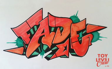 Graffiti Sketch - Photo by STEWN139 - Mongolian_Graffiti, Toy_level_Crew (2014)