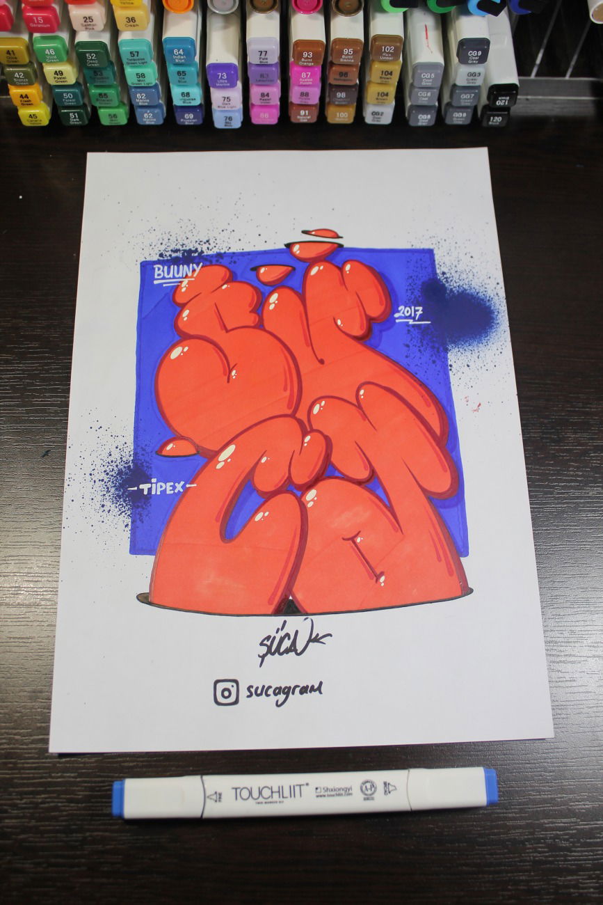 Graffiti Sketch - Photo by SUCA - şüca, graffiti, bunny (2017)