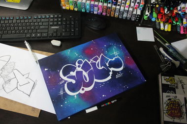 Graffiti Artwork in Istanbul - Photo by SUCA - şüca, canvas, galaksi (2016)