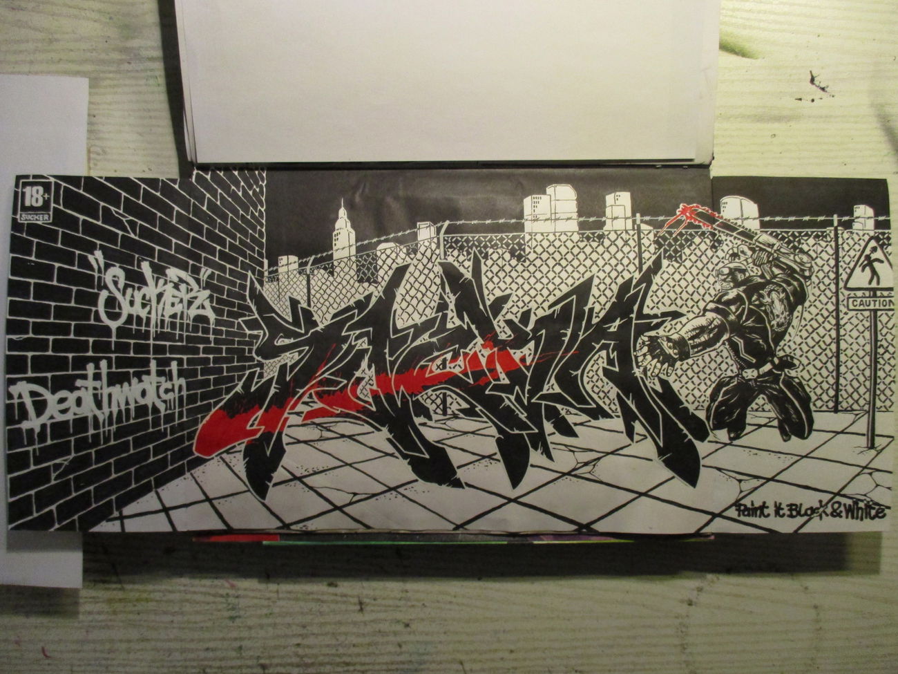 Graffiti Sketch - Photo by SUCKER - Sucker, deathwatch (2013)