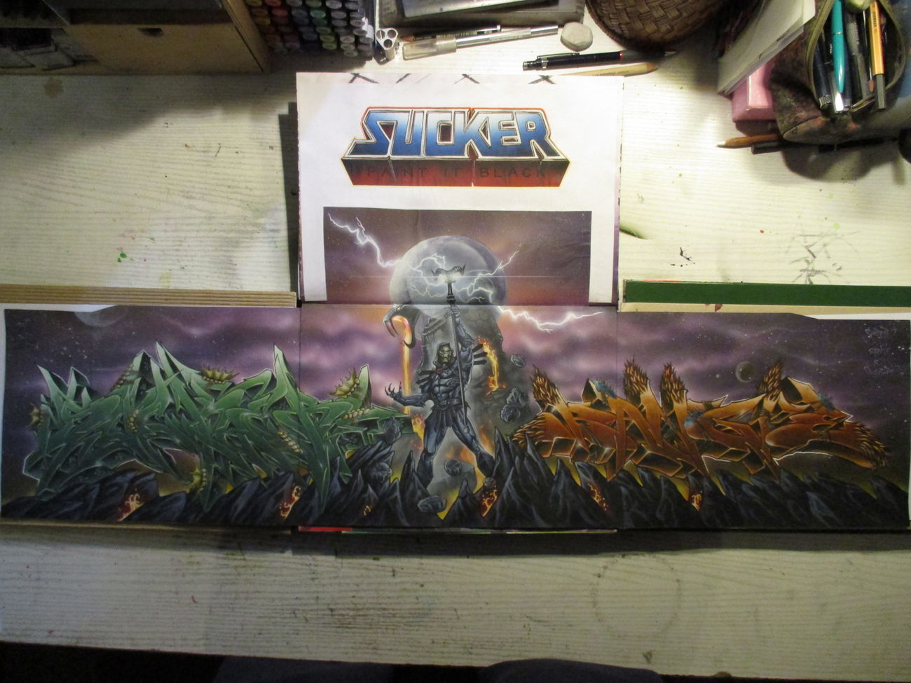 Graffiti Sketch - Photo by SUCKER - Sucker, Bangi (2019)