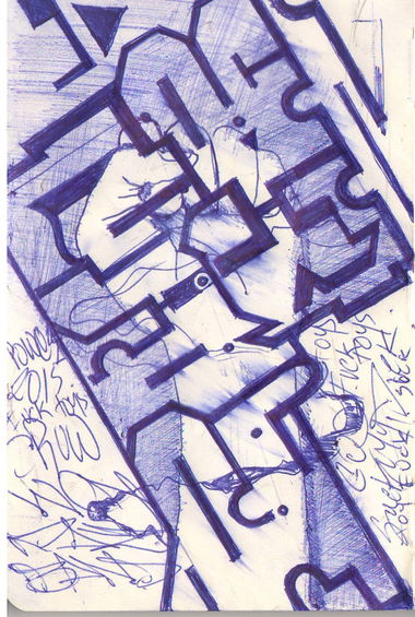 Graffiti Sketch in Cua Miranda - Photo by SUCKMYDICK23 - power (2015)