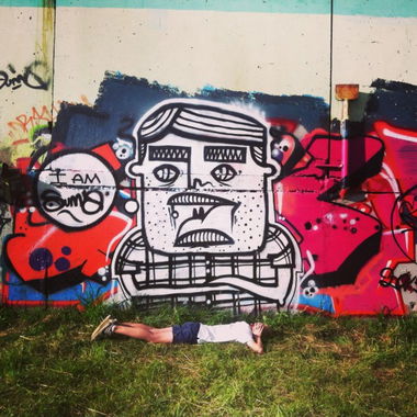Graffiti Wall in Moscow - Photo by SUMO - Big, Face, White (2013)