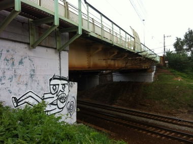 Graffiti Wall in Moscow - Photo by SUMO - character, white, face (2013)