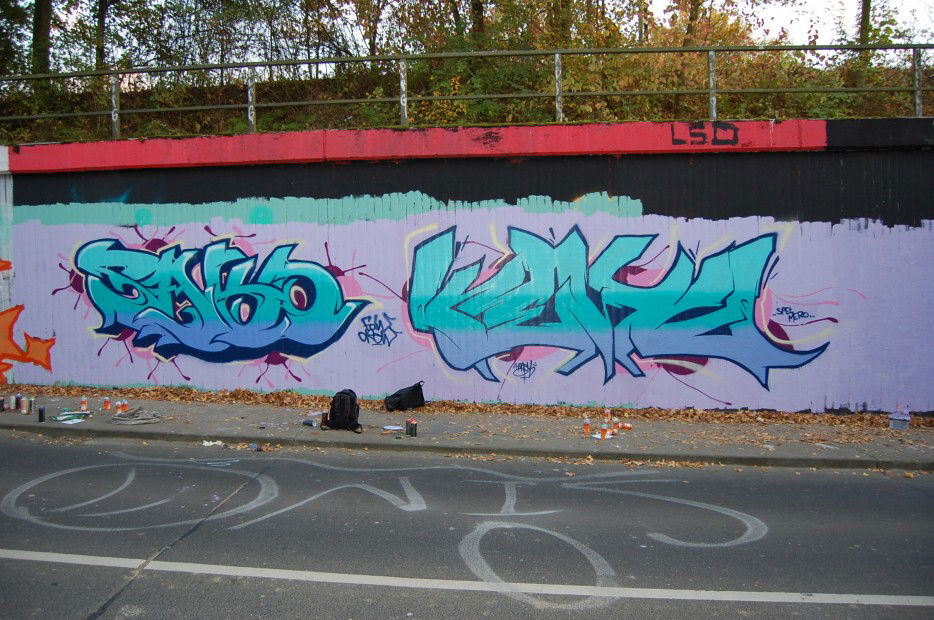 Graffiti Wall in Mönchengladbach - Photo by SaZuDemKO - Sako, Kenio, Korschenbroich (2012)