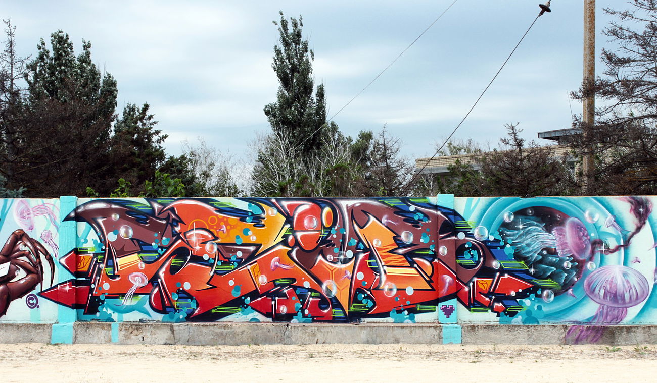 Graffiti Wall in Украина - Photo by Sabe91 - Anotherland, Mane, Seib91 (2015)