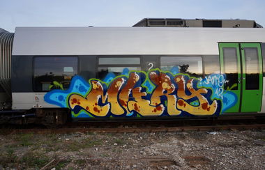 Graffiti Train in Leipzig - Photo by Sabue - S2, Train, Trains (2014)