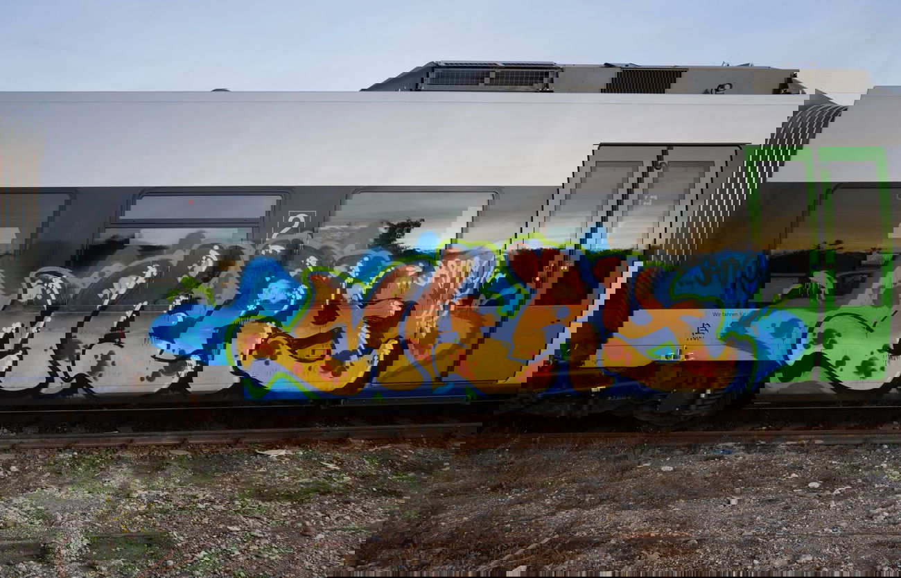 Graffiti Train in Leipzig - Photo by Sabue - S2, Train, Trains (2014)