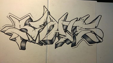Graffiti Sketch - Photo by Sake - Battle, Beats, Sake (2015)