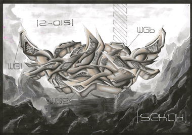 Graffiti Sketch in Schweiz - Photo by Sake - Sekah, Seka (2015)