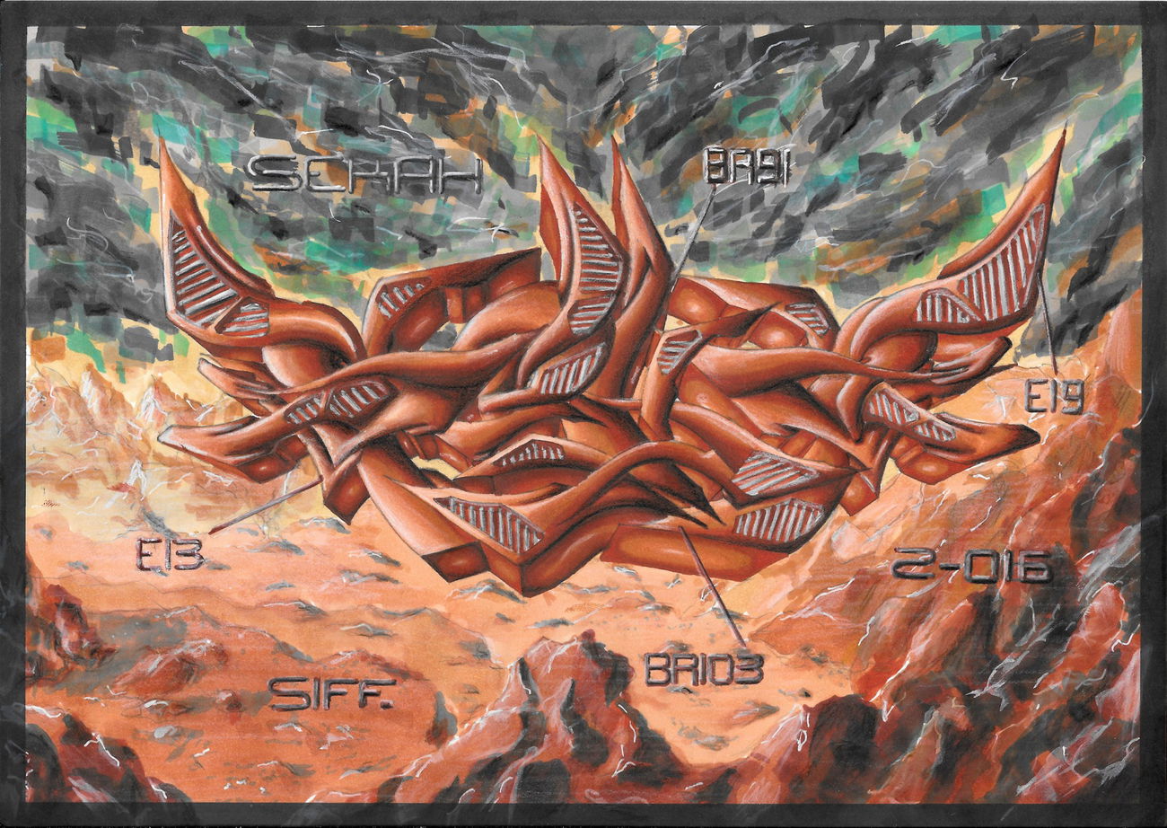 Graffiti Sketch in Schweiz - Photo by Sake - Sekah (2016)