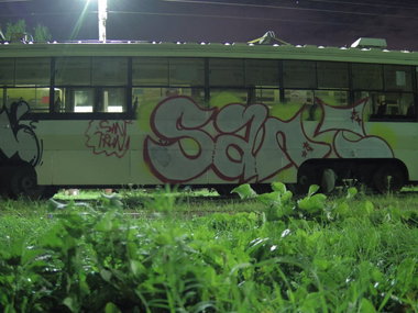 Graffiti Bombing in Ulyanovsk - Photo by SanT_16