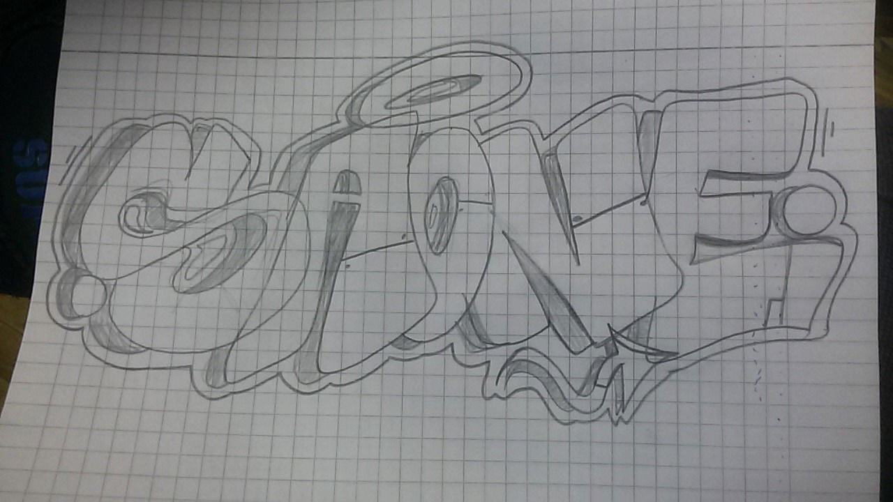 Graffiti Sketch - Photo by Saonerlmdc - pencil (2016)