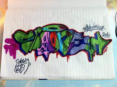 Graffiti Sketch - Photo by Saonerlmdc - sketch, markers, sharpies (2015)