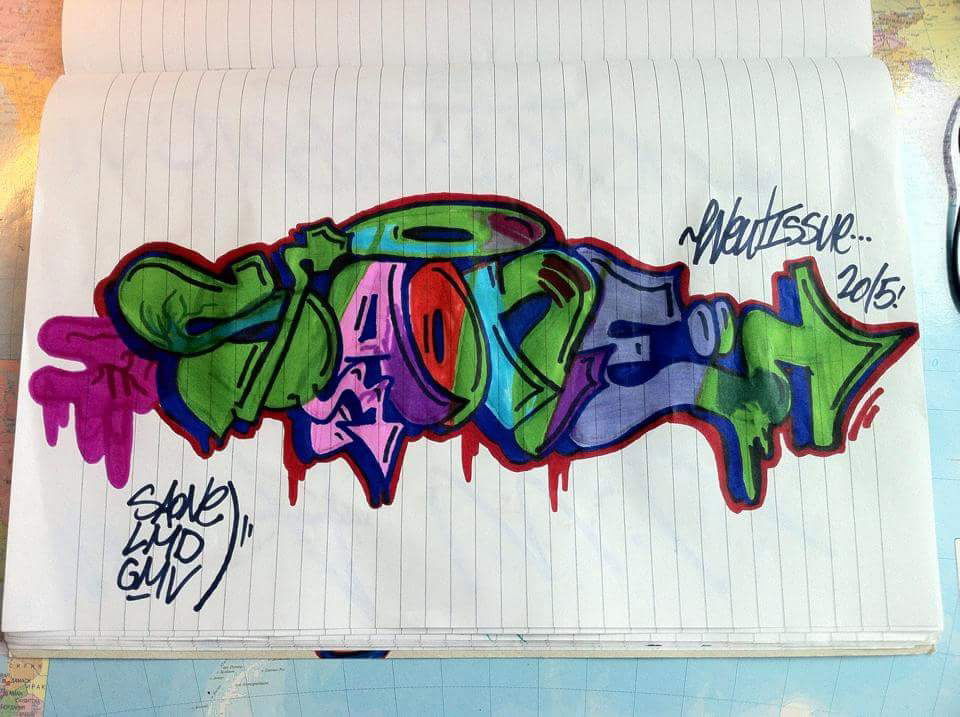 Graffiti Sketch - Photo by Saonerlmdc - sketch, markers, sharpies (2015)