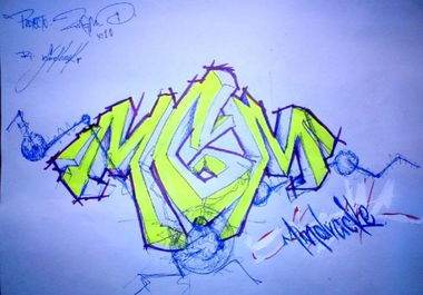 Graffiti Sketch in Tx, Querétaro - Photo by SarckoMck - SarckoMck, 3D, Wall (2011)