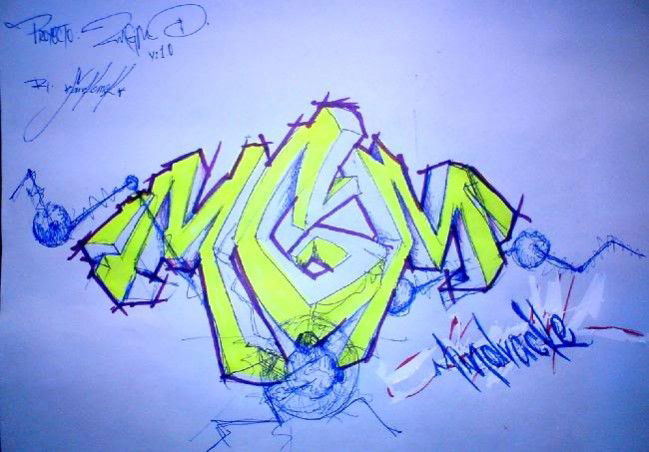 Graffiti Sketch in Tx, Querétaro - Photo by SarckoMck - SarckoMck, 3D, Wall (2011)