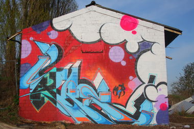 Graffiti Wall - Photo by SareOne_DmbMcr - sare, dmb, mcr (2014)