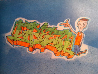 Graffiti Sketch - Photo by Sarma - Sewu (2013)