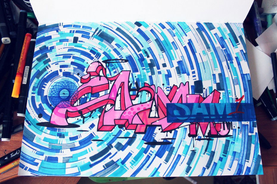 Graffiti Sketch in Russia - Photo by SashaSam (2013)