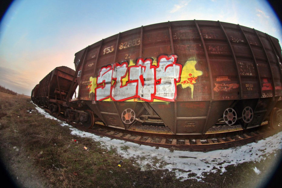Graffiti Train in Ukraine - Photo by Sashastaf111 - staf, 2013 (2013)