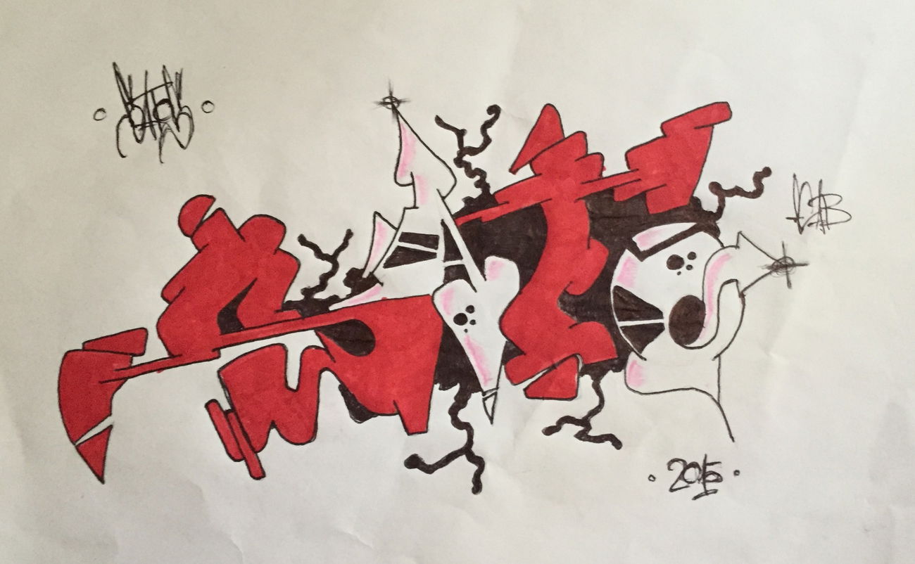 Graffiti Sketch in Italia - Photo by Satos (2015)