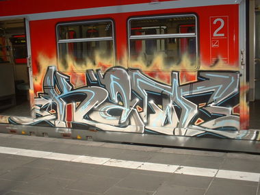 Graffiti Train in Germany - Photo by SaulGoodman - Kaot, RHS (2003)