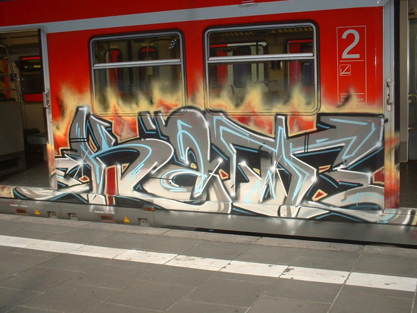 Graffiti Train in Germany - Photo by SaulGoodman - Kaot, RHS (2003)