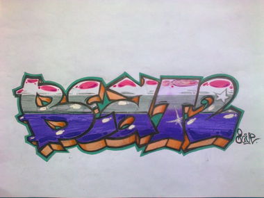 Graffiti Sketch - Photo by Save - battle, toolate, tried (2015)