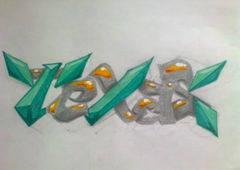 Graffiti Sketch - Photo by Save - battle, SAVE, TEXAS (2015)