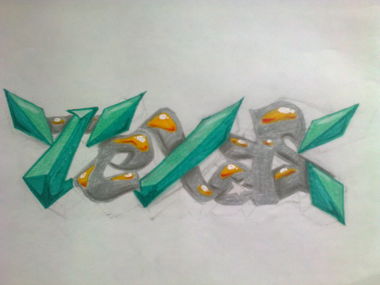 Graffiti Sketch - Photo by Save - battle, SAVE, TEXAS (2015)