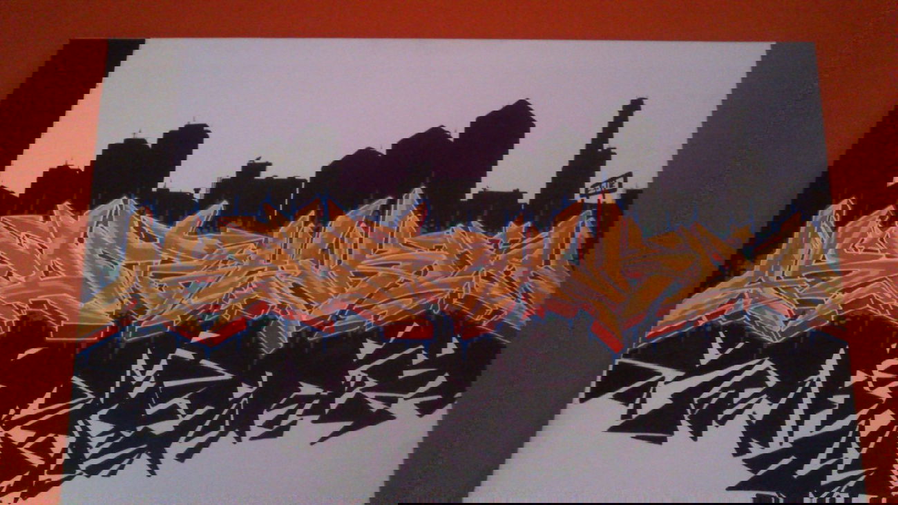 Graffiti Sketch - Photo by Sayker9 - canvas, enot, abcdefgh....