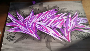 Graffiti Sketch - Photo by Sayker9 - sketch, purple (2014)