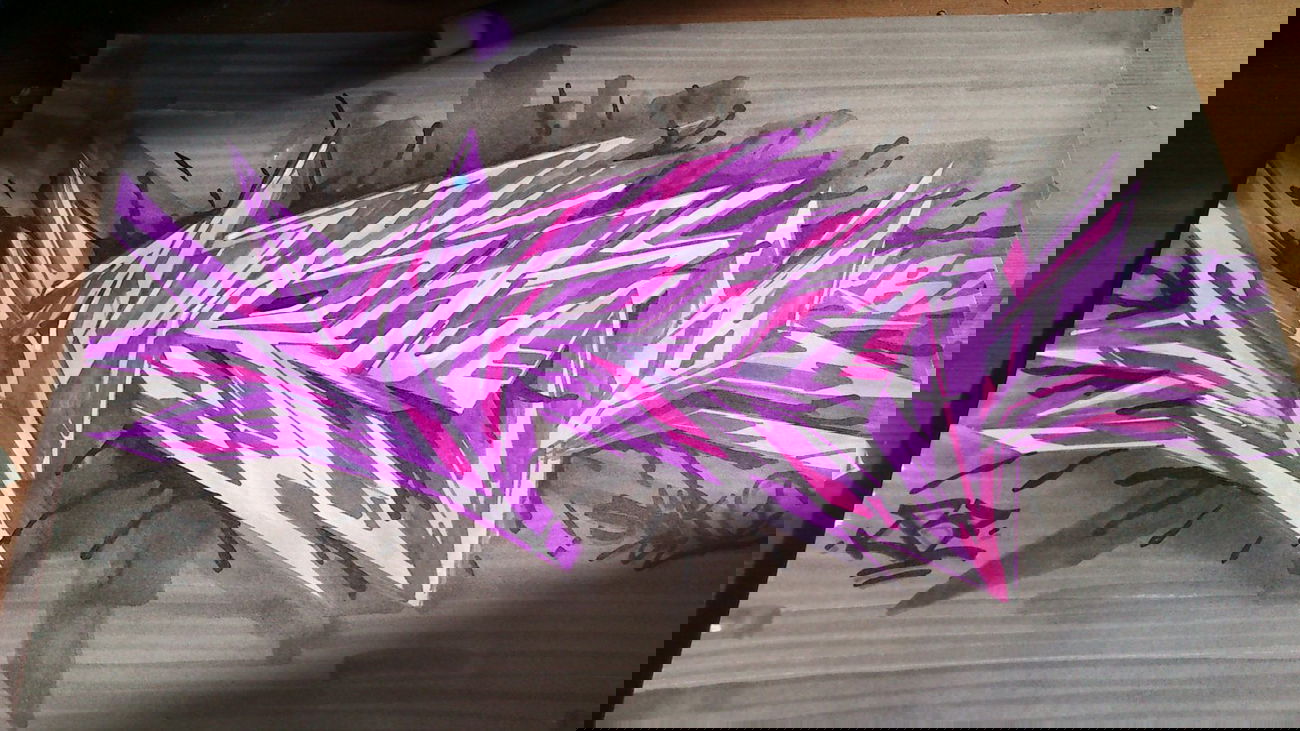 Graffiti Sketch - Photo by Sayker9 - sketch, purple (2014)