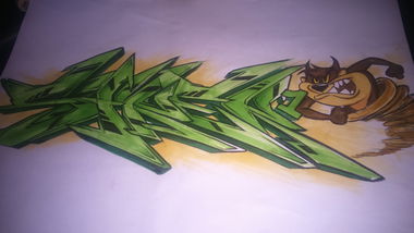 Graffiti Sketch - Photo by Sayker9 - taz, power (2015)