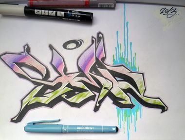 Graffiti Sketch in Kyiv - Photo by Saymon - Saymon(Smn)