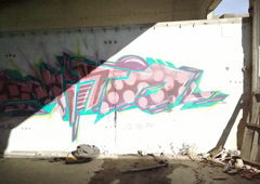 Graffiti Wall in Montijo - Photo by Scalp64