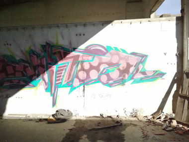 Graffiti Wall in Montijo - Photo by Scalp64