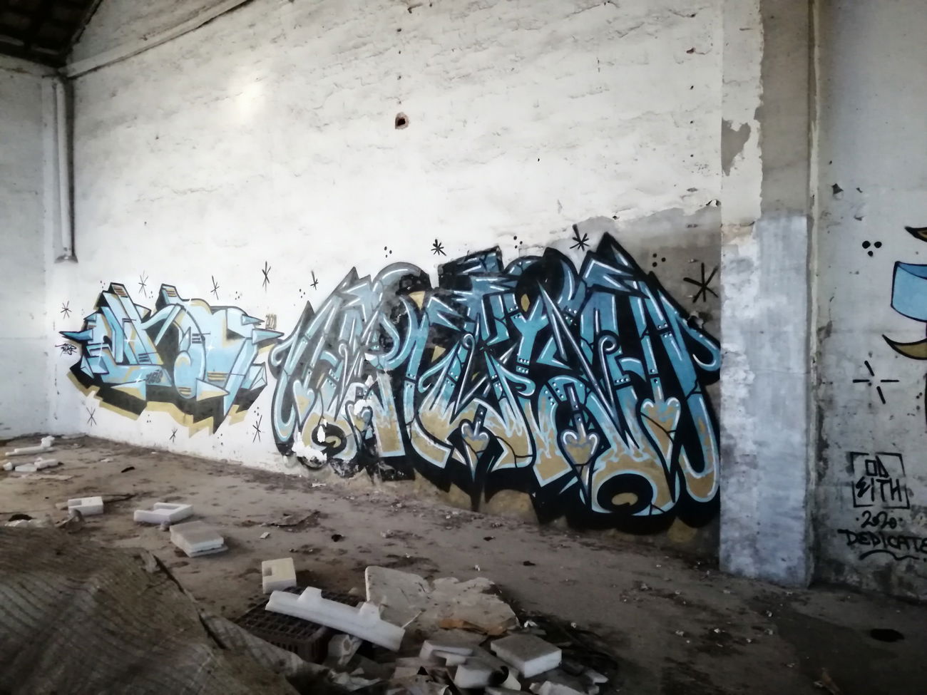 Graffiti Wall in Montijo - Photo by Scalp64