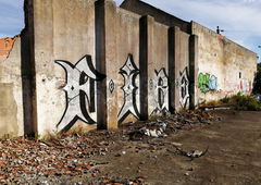 Graffiti Wall in Montijo - Photo by Scalp64