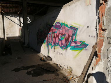 Graffiti Wall in Montijo - Photo by Scalp64