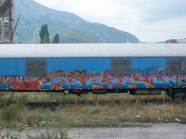 Graffiti Train in Sofia - Photo by Scape - Scape, OSM, OSMC (2012)
