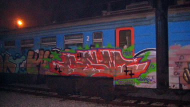 Graffiti Train - Photo by Scape - scape, osm, osmc (2013)