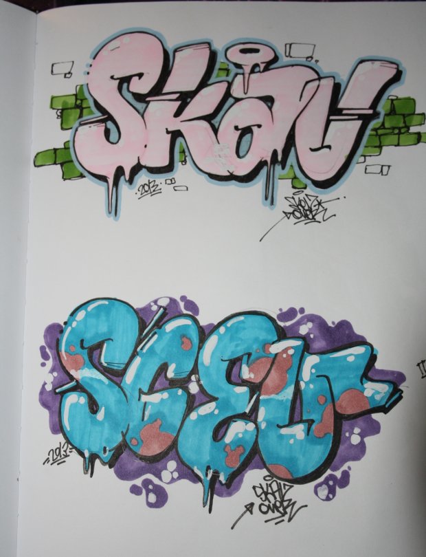 Graffiti Sketch - Photo by ScevOner - Scev, Skav, Aachen (2013)