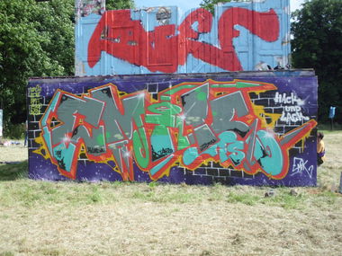 Graffiti Wall in Minden - Photo by Schachtschicht - Emik, Hack, Lack (2015)
