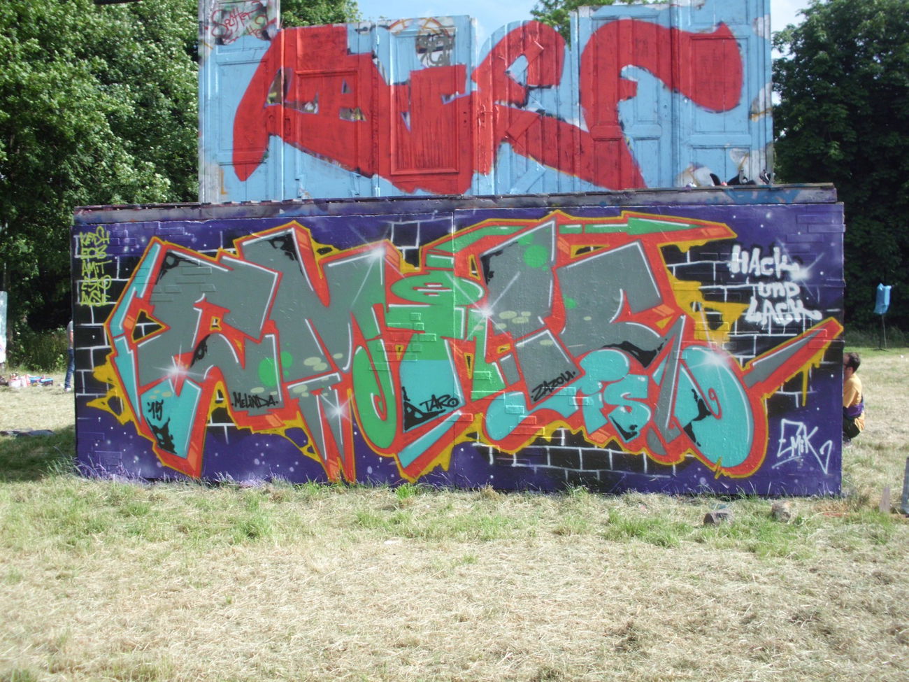 Graffiti Wall in Minden - Photo by Schachtschicht - Emik, Hack, Lack (2015)