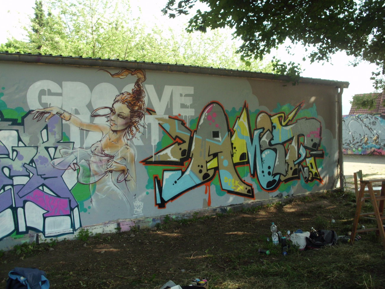 Graffiti Wall in Minden - Photo by Schachtschicht - Amit, Hack, Lack (2015)