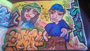 Graffiti Sketch - Photo by Schandiztat - Comic