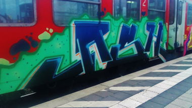 Graffiti Train - Photo by Schandiztat - ash